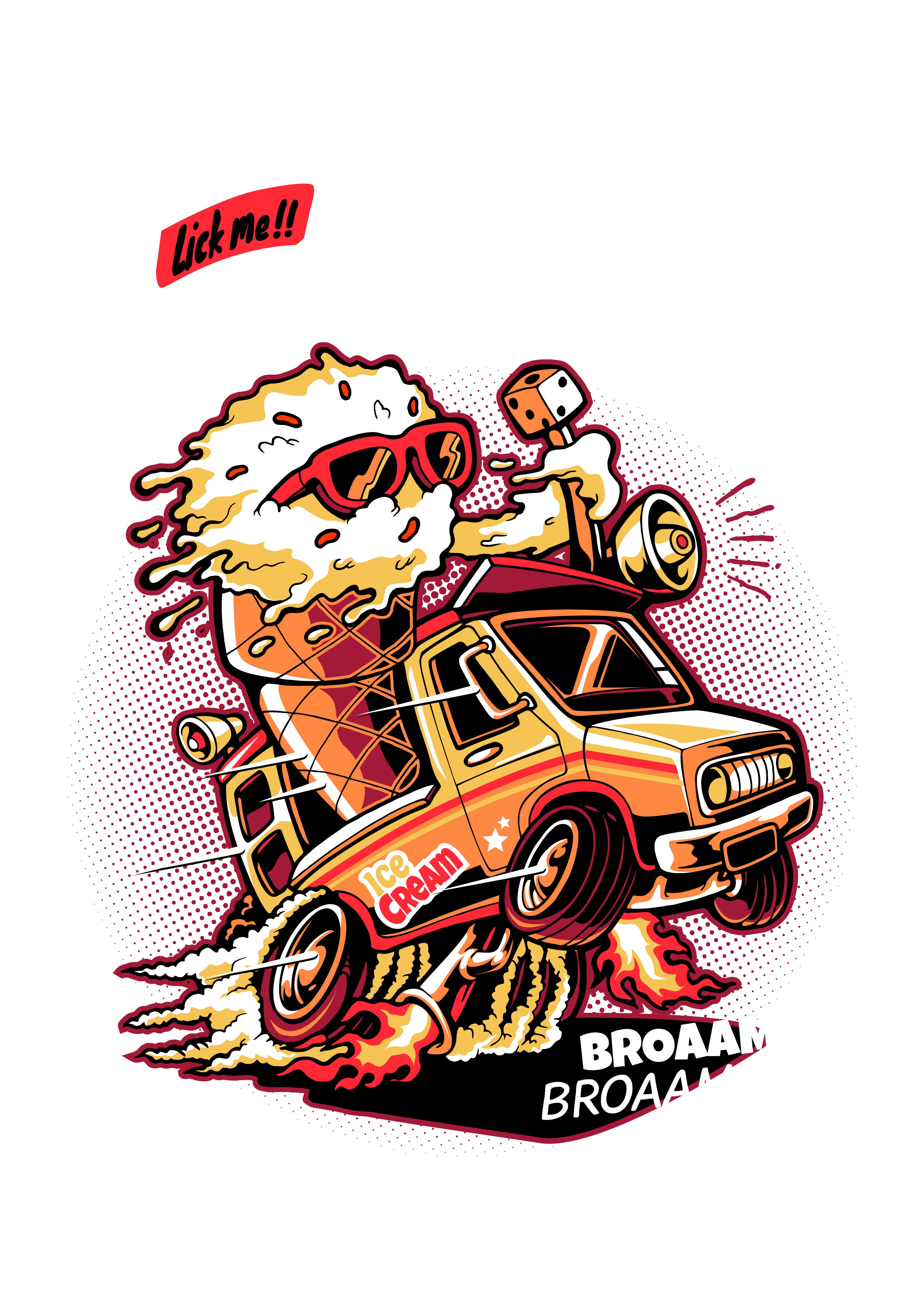 MR DELICIOUS ICE CREAM MAN PNG GRAPHIC