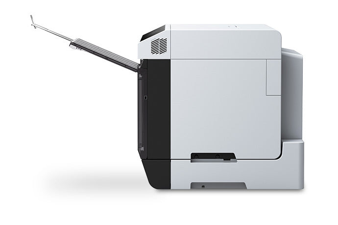 Epson SureLab D1070DE side view with paper feeder extended