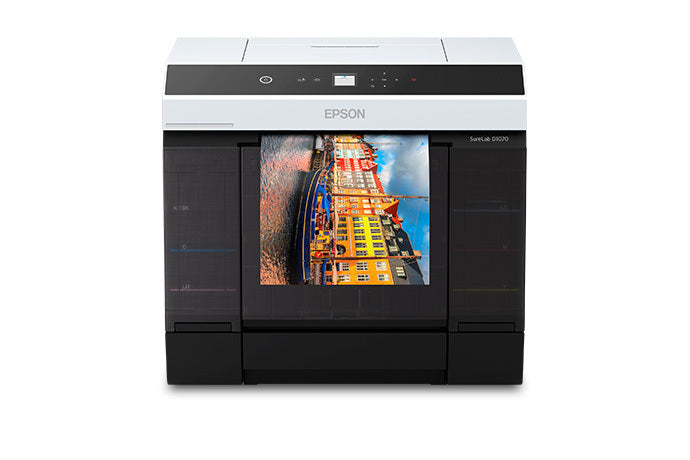 Epson SureLab D1070DE front view while printing