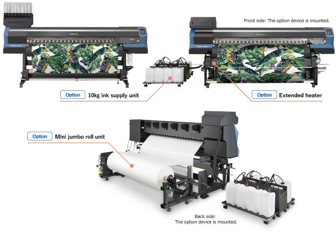 Mimaki TS55-1800 with options labeled