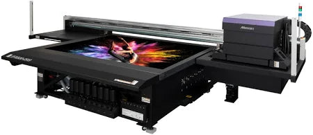 Mimaki JFX600 Series Wide Format Flatbed Printer with high-speed production, large print areas, and eco-friendly UV-LED inks